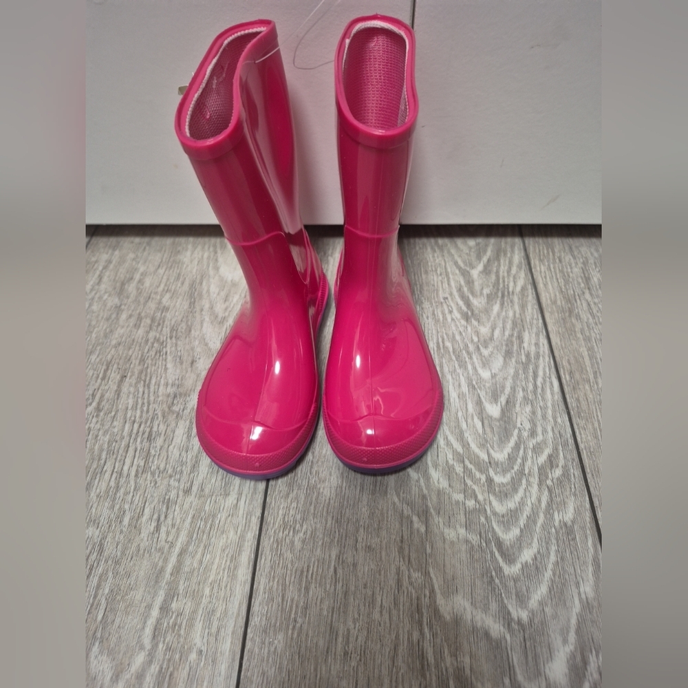 George Hot Pink Toddler Girls' Rain Water Splash Puddle Boot. Size 7-8
